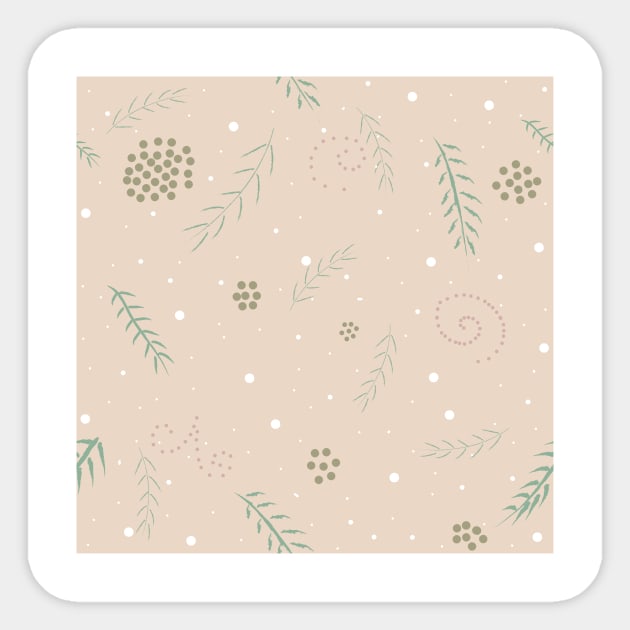 Spruce Pattern Sticker by Kristina Stellar Scandinavian Land